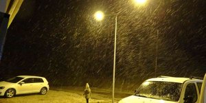Yüksekova'da lapa lapa kar yağışı