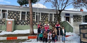 Bitlis'te jandarma personeli çocuklarla kar topu oynadı