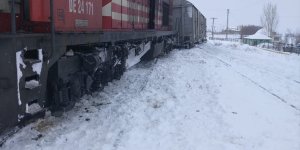 Erzincan'da yük treni raydan çıkınca Turistik Doğu Ekspresi bir süre bekledi