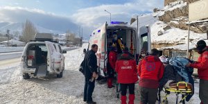 Van'da yolu kardan kapanan mahalledeki hasta 3 saatte hastaneye ulaştırıldı