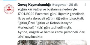 Gevaş'ta okullar 1 gün tatil
