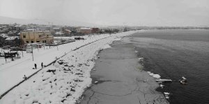 Van Gölü buz tuttu