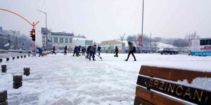 Erzincan yeni yılın ilk gününe karla uyandı