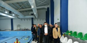 Milletvekili Tüfenkci ile Başkan Çınar, Yakınca yarı olimpik yüzme havuzunu inceledi
