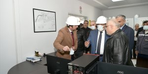 Malatya'da içme suyu hattına kurulan HES'te deneme üretimine başlandı