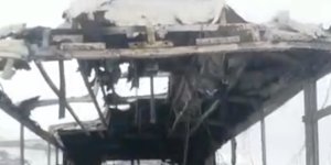 Kars'ta hareket halindeki midibüs yandı