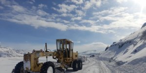 Tercan'da kardan kapalı köy yolları açılıyor