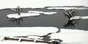 Ağrı'daki Yazıcı Barajı kar ve buzla kaplandı
