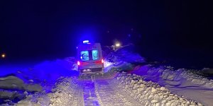 Ardahan'da kar nedeniyle yolu kapanan köylerdeki 3 hastayı ekipler hastaneye ulaştırdı