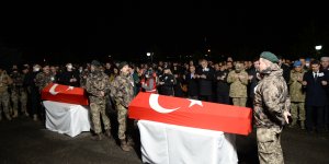 Bingöl'de mühimmat sevki sırasındaki patlamada şehit olan 2 polis için tören yapıldı