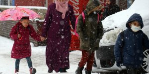 Ağrı'da kar yağışı etkili oluyor