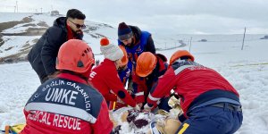 Ağrı'da çığ tatbikatı gerçeği aratmadı