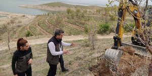 Keban'da makineli toprak işleme çalışması başlatıldı