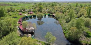 Ağrı'da sıcak havayı fırsat bilen vatandaşlar piknik alanlarını doldurdu