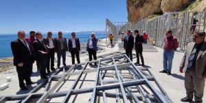 Adilcevaz Belediye Başkanı Gürsoy Su Sporları Merkezi ve Dalış Okulu inşaatını inceledi