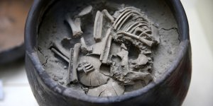 Arslantepe Höyüğü'nden çıkan 5 bin yıllık küp mezar Malatya Müzesinde sergileniyor