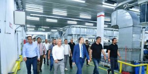 Kaymakam Uğurlu ile Başkan Çınar, organize sanayi bölgesindeki fabrikaları ziyaret etti