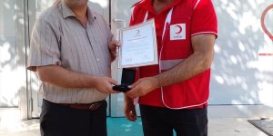 Malatya'da engelli kan bağışçısına madalya verildi