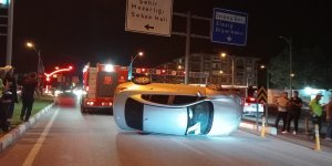 Malatya'da takla atan otomobildeki 2 kişi yaralandı