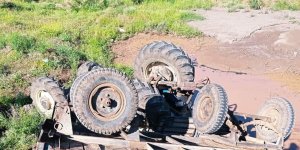 Tuzluca'da traktör kazası
