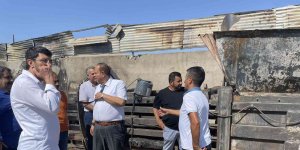 VATSO'dan yangında zarar gören iş yerine ziyaret