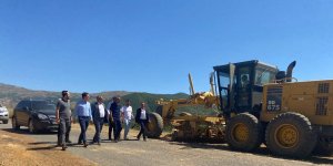 Kaymakam Kaptanoğlu, yol çalışmalarını inceledi