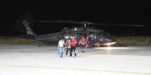 Van'da fenalaşan çocuk polis helikopteriyle hastaneye ulaştırıldı