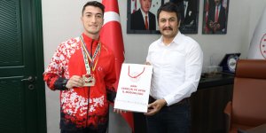 İsmail Çalgan, Balkan Şampiyonu Ali Demir’i Tebrik Etti