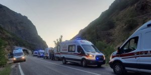 Tunceli'de tur minibüsü uçuruma yuvarlandı: 18 yaralı