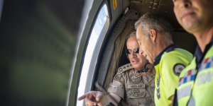 Tunceli'de helikopterle trafik denetimi yapıldı