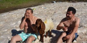 3500 rakımda kar banyosu