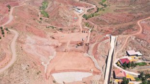 Malatya Kuluncak Karaçayır Barajında çalışmalar devam ediyor