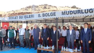 Hınıs Başköy Barajı!nın kapakları 'su tutma' töreni ile kapatıldı