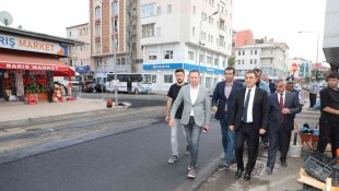 Öksüz, yol çalışmalarını yerinde gördü