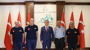 İtfaiyecilerden Vali Akbıyık'a ziyaret