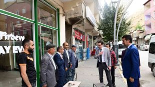 Kaymakam Sakarya ve Başkan Şeylan'dan esnaf ziyareti