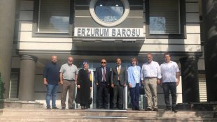 Mobbing ile Mücadele Derneği yönetiminden Erzurum Barosu'na nezaket ziyareti