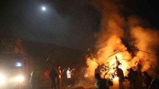 Sanatçı Aydın Aydın'ın 'Tırpankeş' filminin setinde korkutan yangın