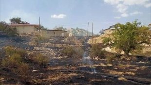 Baskil'de köyde çıkan yangın söndürüldü