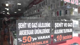 Telefon satıcısından şehit ve gazi ailelerine jest