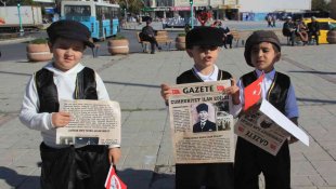 Minik öğrencilerden Cumhuriyet Bayramı'na özel gazete