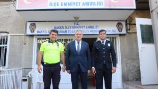 Baskil Belediye Başkanı Akmurat, İlçe Emniyet Amirliğini ziyaret etti