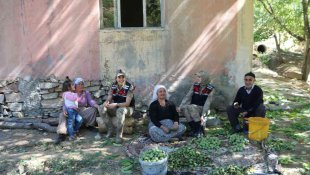 Jandarma yaşlılar ve çocukları sevindirdi