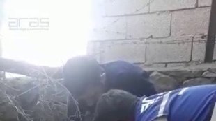 Kafası şişeye sıkışan köpeği Aras Elektrik ekipleri kurtardı