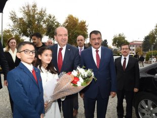KKTC Cumhurbaşkanı Ersin Tatar'a Malatya'da sıcak karşılama