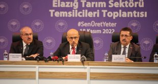 Tarım ve Orman Bakanı Kirişci, Elazığ'da Tarım Sektörü Temsilcileri Toplantısı'na katıldı: