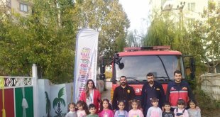 Miniklerin yangın tatbikatı gerçeği aratmadı