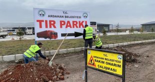 Belediye ekiplerinden otogar ve etrafında çevre düzenleme çalışmaları