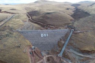 Yakutiye Köşk Barajı'nda su tutma işlemi gerçekleştirildi