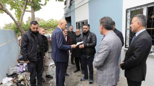 Kaymakam Aydın'dan evi yanan aileye destek sözü